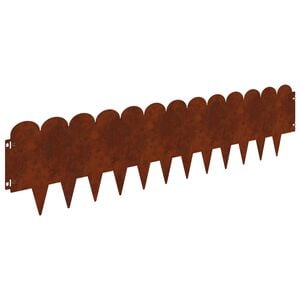 vidaXL Pl&aelig;nekant 20 pcs 103 x 25 cm St&aring;l Rusten
