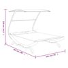 vidaXL loungeseng med baldakin 165x203x138 cm bøjet træ cremefarvet