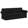 vidaXL Sofa 180cm 2 pcs Sort Metal