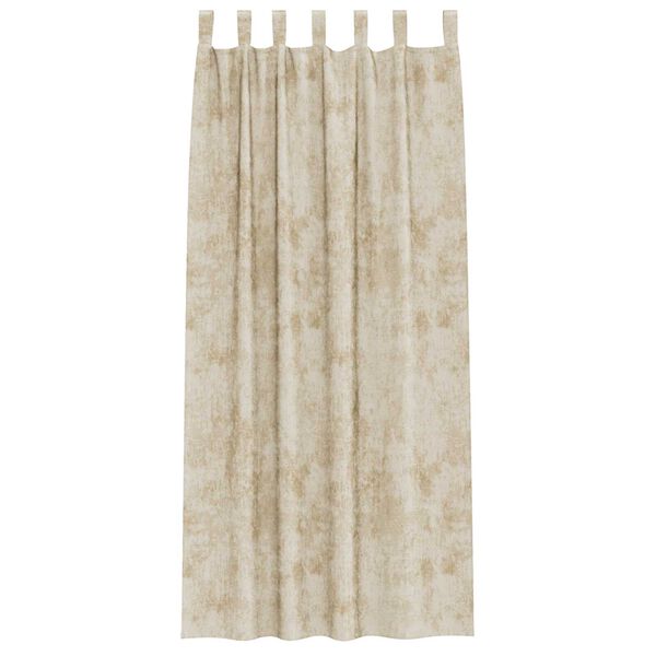 vidaXL Velour Gardiner med gardiner 2 pcs Creme 225 x 140 cm Fl&oslash;jl