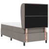 vidaXL Box spring seng med madras Gr&aring;brun 100 x 200 cm Stof