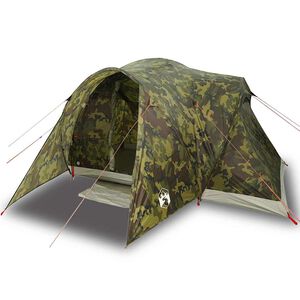 vidaXL 6-personers kuppeltelt vandt&aelig;t camouflage