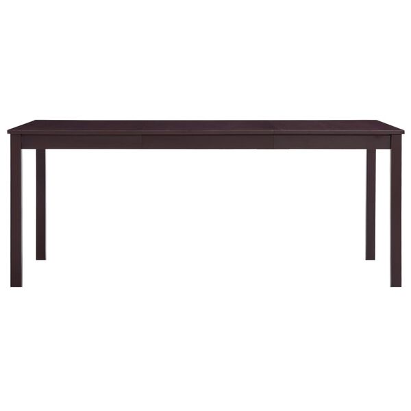 vidaXL spisebordss&aelig;t 9 dele fyrretr&aelig; m&oslash;rkebrun