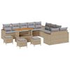 vidaXL Havesofa S&aelig;t 14 pcs Beige polyrattan