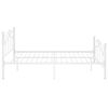vidaXL sengestel 120x200 cm metal hvid