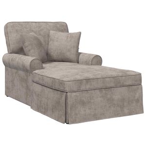 vidaXL Chaise lounge med volant Sandfarvet 157 x 91 x 91 cm ARES