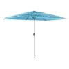 vidaXL haveparasol med st&aring;lstang 300x200x250 cm bl&aring;