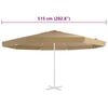 vidaXL udskiftningsdug til parasol 515 cm gr&aring;brun