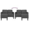 vidaXL 2-personers sofa med chaiselong L-formet m&oslash;rkegr&aring; 125 cm h&oslash;r