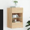 vidaXL v&aelig;gh&aelig;ngt tv-bord med LED-lys 40x30x60,5 cm sonoma-eg