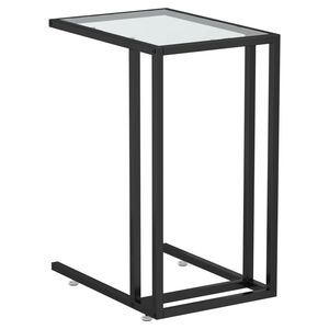 vidaXL sidebord 50x35x65 cm h&aelig;rdet glas transparent