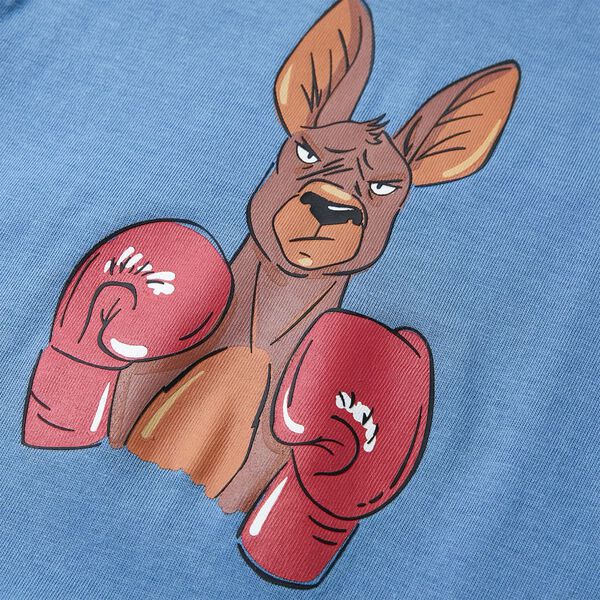 Kortærmet T-shirt til børn str. 92 blå