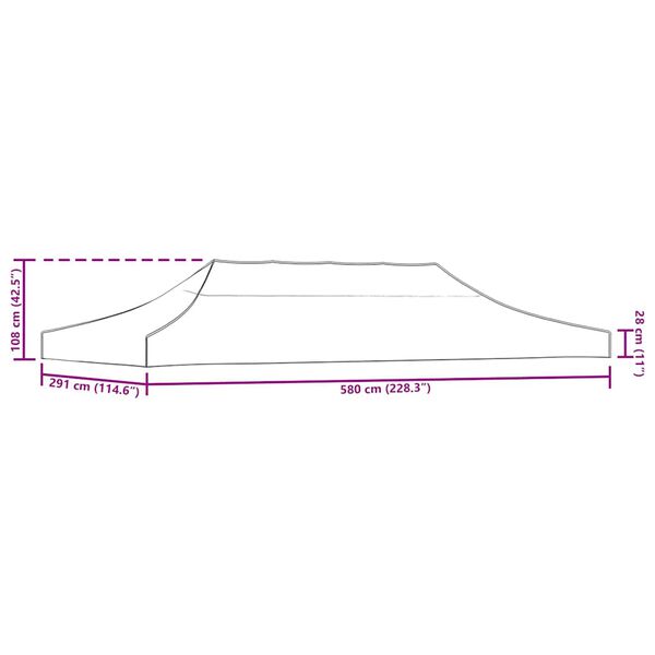 vidaXL tag til festtelt 3x6 m blå