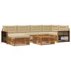 vidaXL Udend&oslash;rs sofagruppe 7 stk. Naturlig og Beige