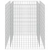vidaXL gabion-h&oslash;jbed 90x90x100 cm galvaniseret st&aring;l