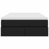 vidaXL Seng med opbevaring og madras Sort 120 x 190 cm Faux l&aelig;der