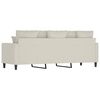 vidaXL 3-personers sofa 180 cm fl&oslash;jl cremefarvet