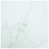 vidaXL bordplade 60x60 cm 6 mm h&aelig;rdet glas med marmordesign hvid