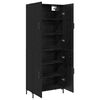 vidaXL Highboard Sort eg 69,5 x 34 x 180 cm Konstrueret tr&aelig;