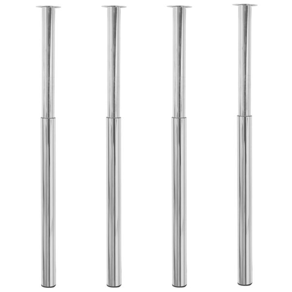 vidaXL teleskopiske bordben 4 stk. 710 mm-1100 mm krom