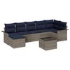 vidaXL Havesofa S&aelig;t 8 stk. Gr&aring; polyrattan