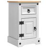 vidaXL Sengebord Corona Hvid 35 x 32,5 x 58 cm Massiv fyrretr&aelig;