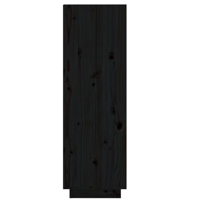 vidaXL skoreol 34x30x105 cm massivt fyrretræ sort