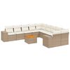 vidaXL sofas&aelig;t til haven 11 dele med hynder polyrattan beige