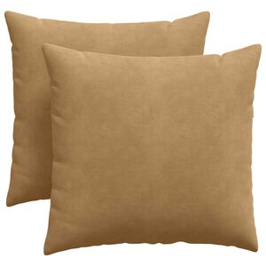 vidaXL Sofapuder 2 pcs Brun 45 x 45 cm Velourstof