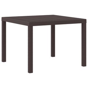 vidaXL Havem&oslash;bel Bord Brun 100 x 100 x 73 cm polyrattan