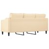 vidaXL 3-personers sofa 180 cm stof cremefarvet