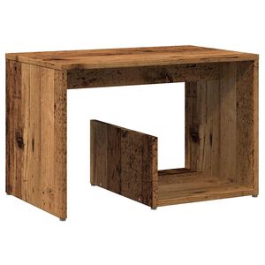 vidaXL sidebord 59x36x38 cm konstrueret tr&aelig; antikt tr&aelig;