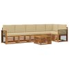 vidaXL Udend&oslash;rs sofagruppe 7 stk. Naturlig og Beige Polyester