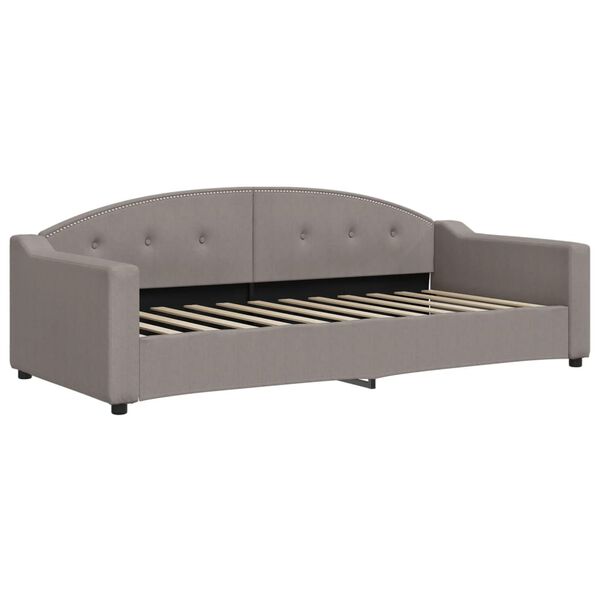 vidaXL daybed med madras 90x200 cm stof gr&aring;brun