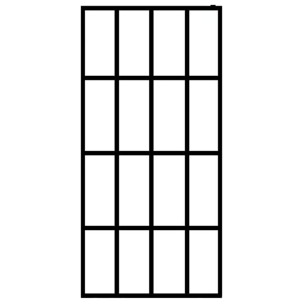 vidaXL bruseafskærmning 118x190 cm hærdet glas matteret