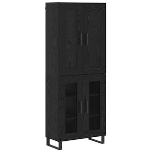 vidaXL Highboard 2 stk. Sort eg 69,5 x 34 x 180 cm
