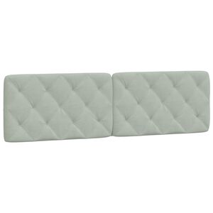 vidaXL gavlpude 180 cm velour lysegr&aring;