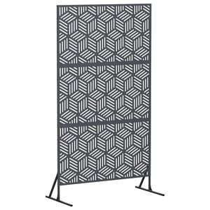 vidaXL Privatlivssk&aelig;rm 100 x 50 x 180 cm St&aring;l Antracit