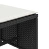 vidaXL spisebordss&aelig;t til haven 5 dele med hynder polyrattan sort