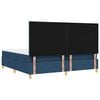 vidaXL LED Box Spring Bed med madras Bl&aring; 200 x 200 cm Stof