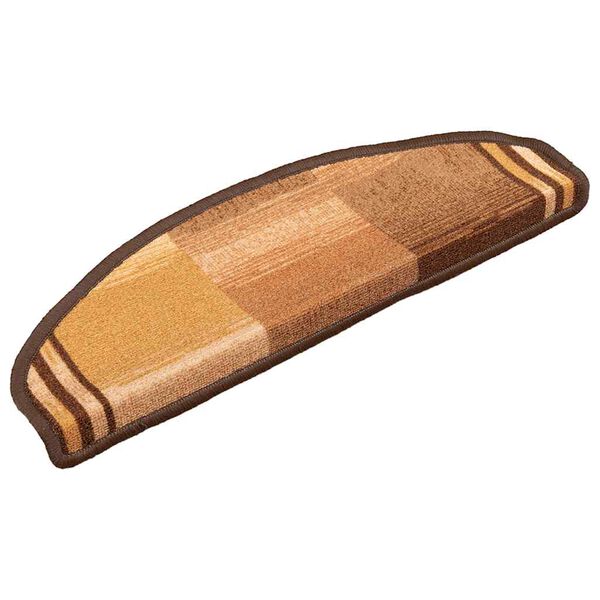 vidaXL selvkl&aelig;bende trappem&aring;tter 15 stk. 65x21x4 cm brun