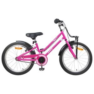 vidaXL B&oslash;rnecykel 22 tommer til 7-12 &aring;r gammel Pink Sort