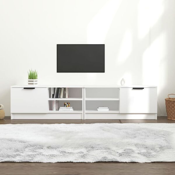 vidaXL tv-borde 2 stk. 80x35x36,5 cm konstrueret tr&aelig; hvid