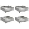 vidaXL Pl&aelig;nekant 4 pcs 60 x 60 x 20 cm St&aring;l S&oslash;lv