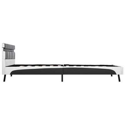 vidaXL sengestel med LED 140 x 200 cm kunstlæder grå