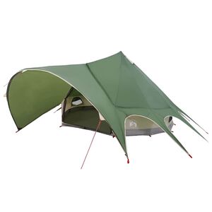 vidaXL Teepee Telt til 5 Personer 5-personers Gr&oslash;n og Gr&aring;