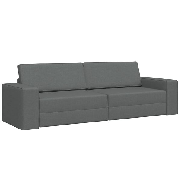 vidaXL Sovesofa 200cm M&oslash;rkegr&aring; Stof