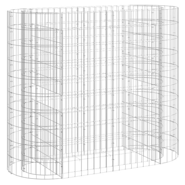 vidaXL gabion-højbed 120x50x100 cm galvaniseret jern