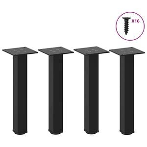 vidaXL sofabordsben 4 stk. sort 30-32 cm st&aring;l