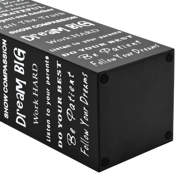 vidaXL paraplystativ tekst st&aring;l sort